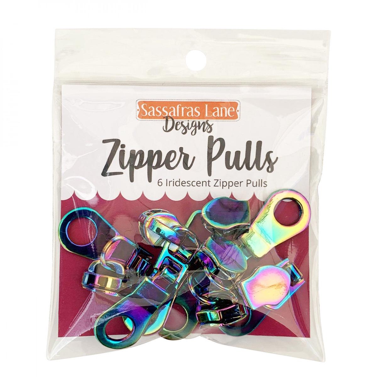 Iridescent Metal Zipper Pulls (6pk