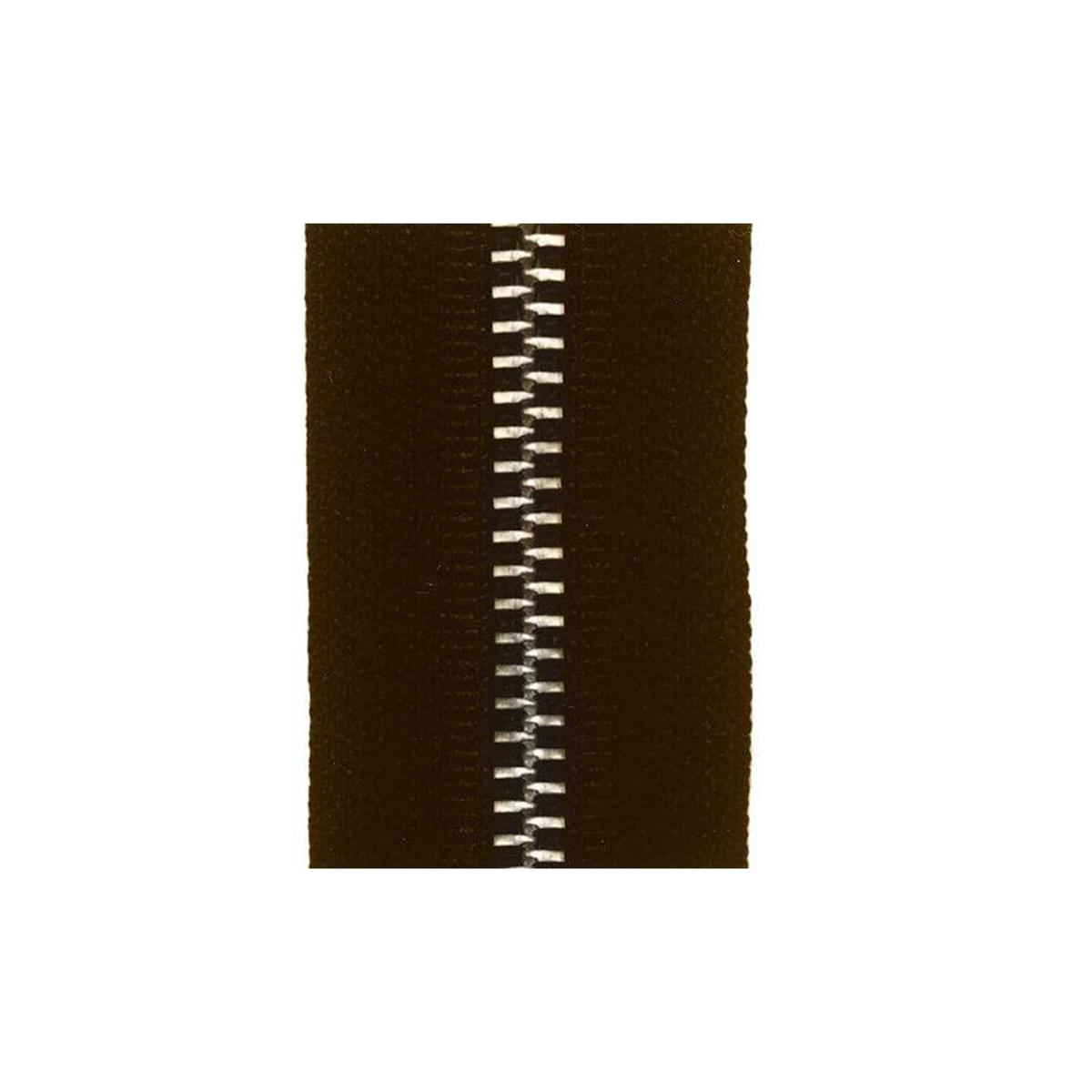 #5 Brown, YKK Metal Chain Narrow Zipper Tape with Brass Teeth