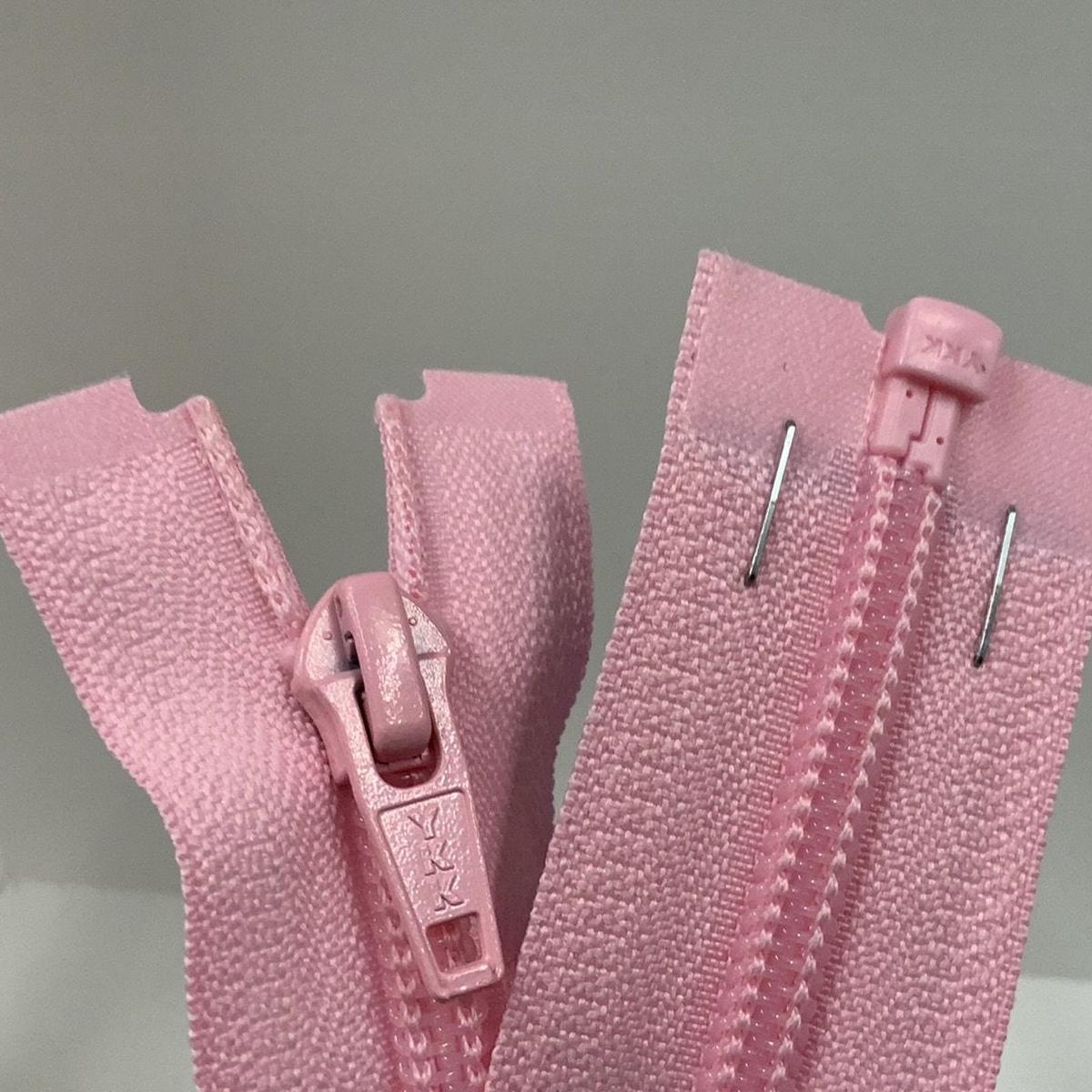 YKK Nylon Open End Zip - Mid Pink (513) - 25cm 10inch