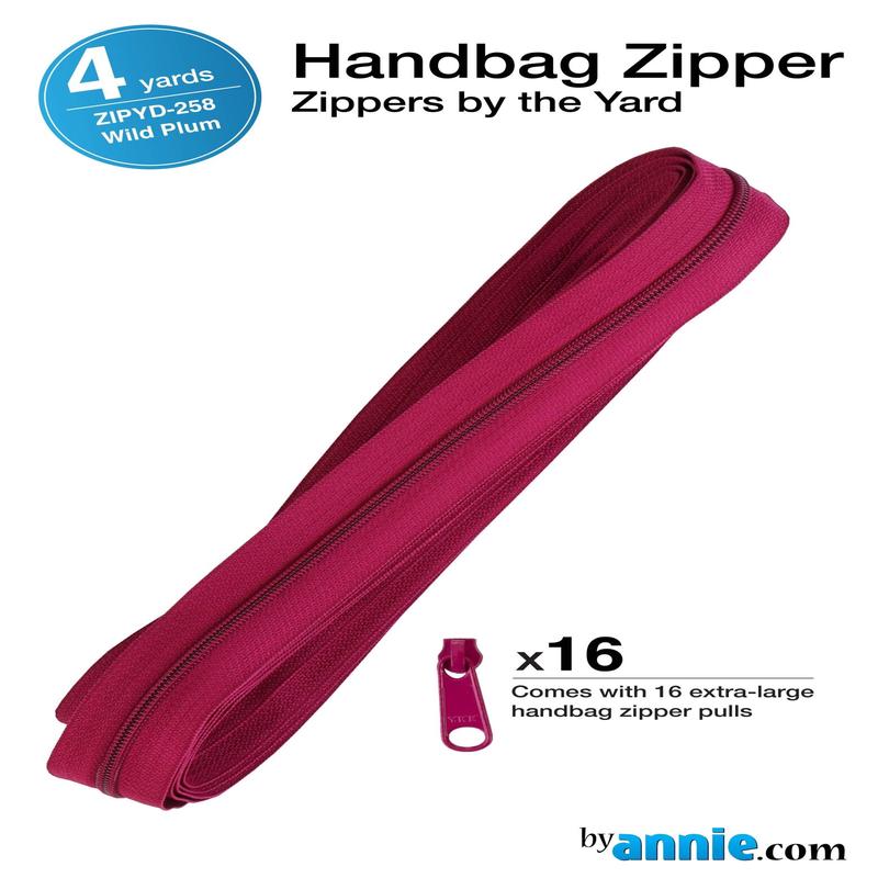 Zippers by the Yard - 4 yds - Wild Plum