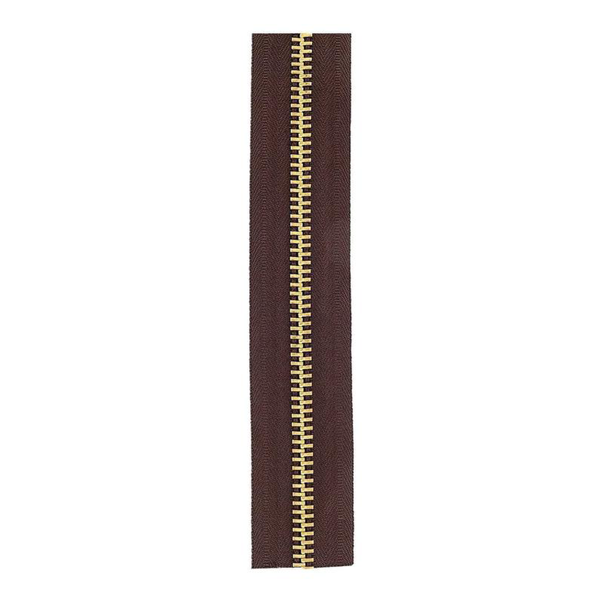 10 Brown YKK Metal Chain Zipper Tape with Brass Teeth