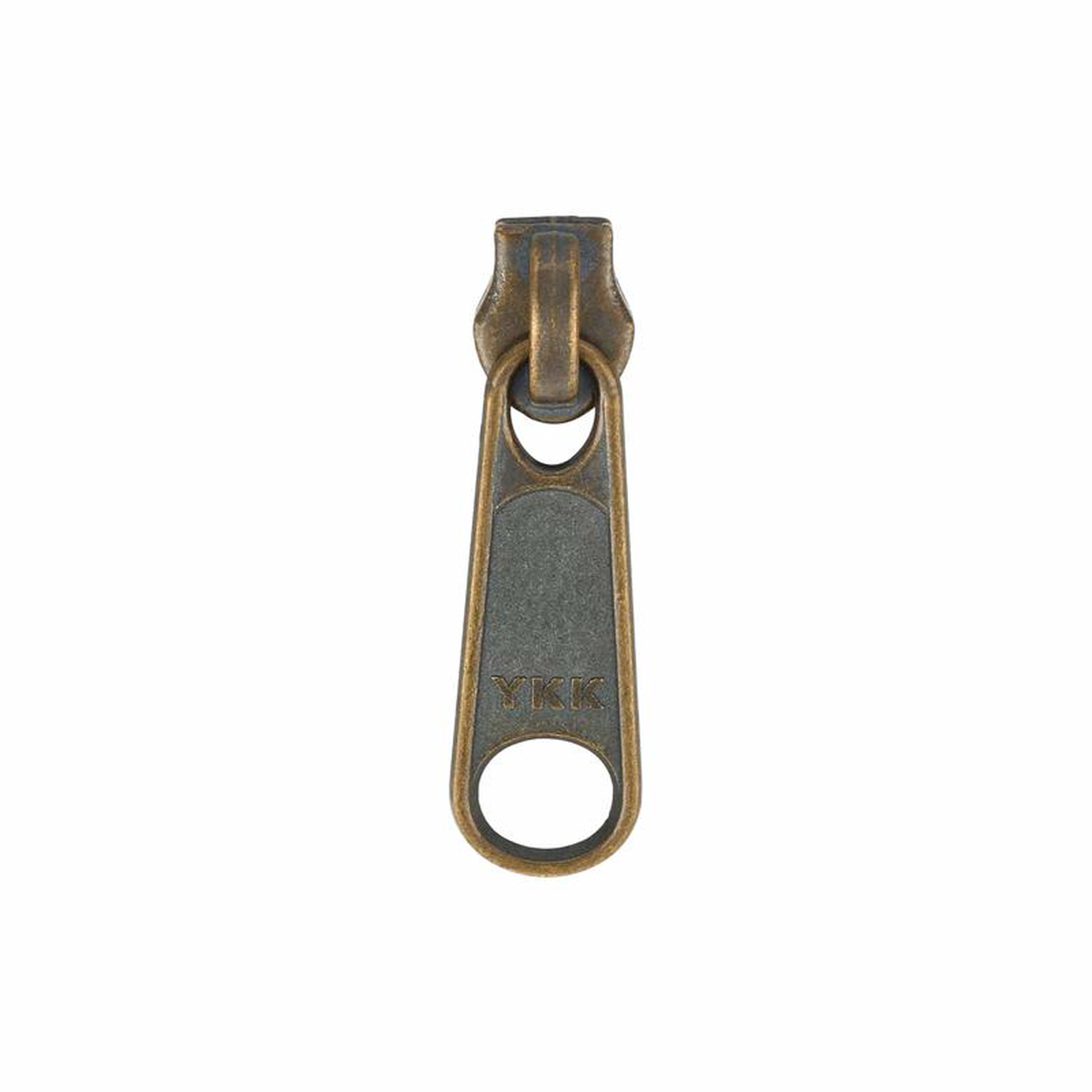 45 Antique Brass Coil YKK Long Tab Semi-Swivel Slider Zinc Alloy