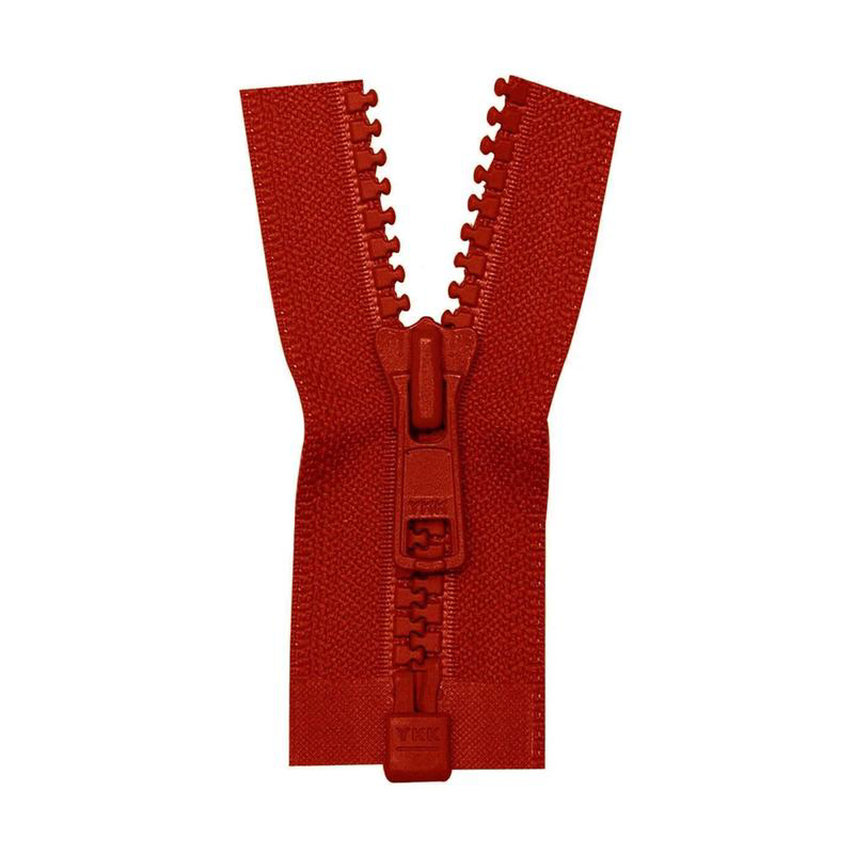 5 Vislon Red 308221 YKK Separating Jacket Zipper Plastic