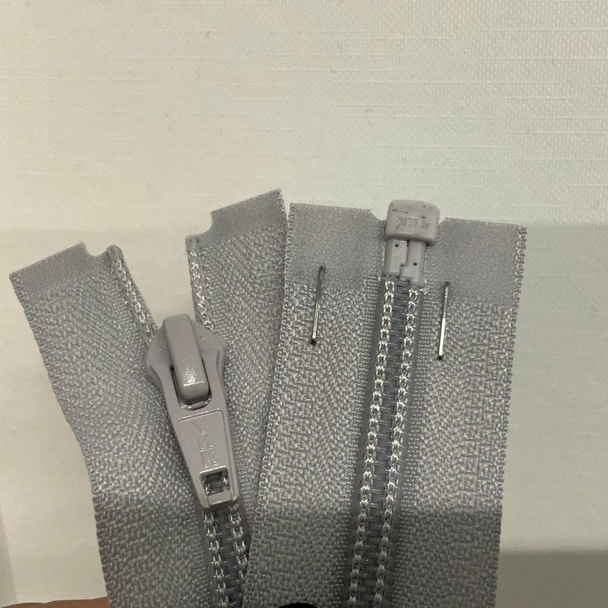 YKK Nylon Open End Zip 81cm 32inch: Lt grey (336) ZS1\X1
