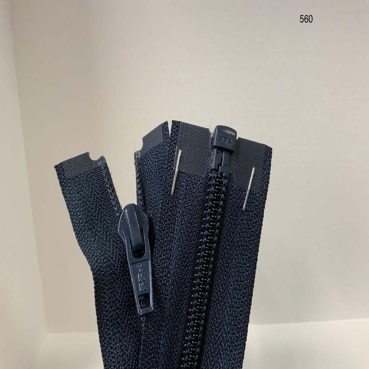 YKK Nylon Open End Zip Dark Navy (560) - 46cm 18inch