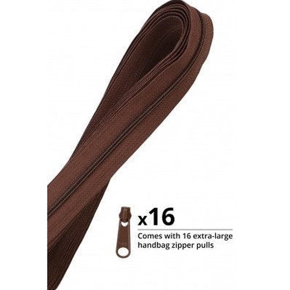 Zippers by the Yard Seal Brown