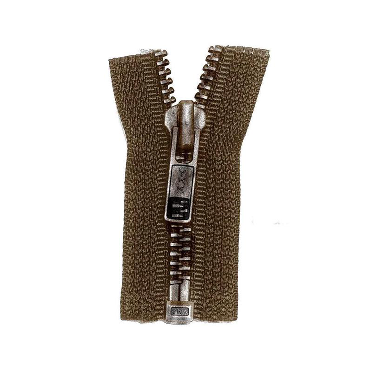 5 Metal Brown 368221 YKK Separating Bomber Jacket Zipper with Antique Brass Teeth