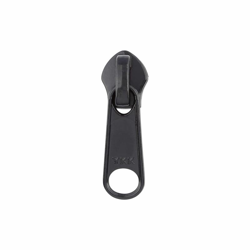 #8 Black, Coil, YKK Invisible Non-Lock Zipper Slider, Zinc Alloy