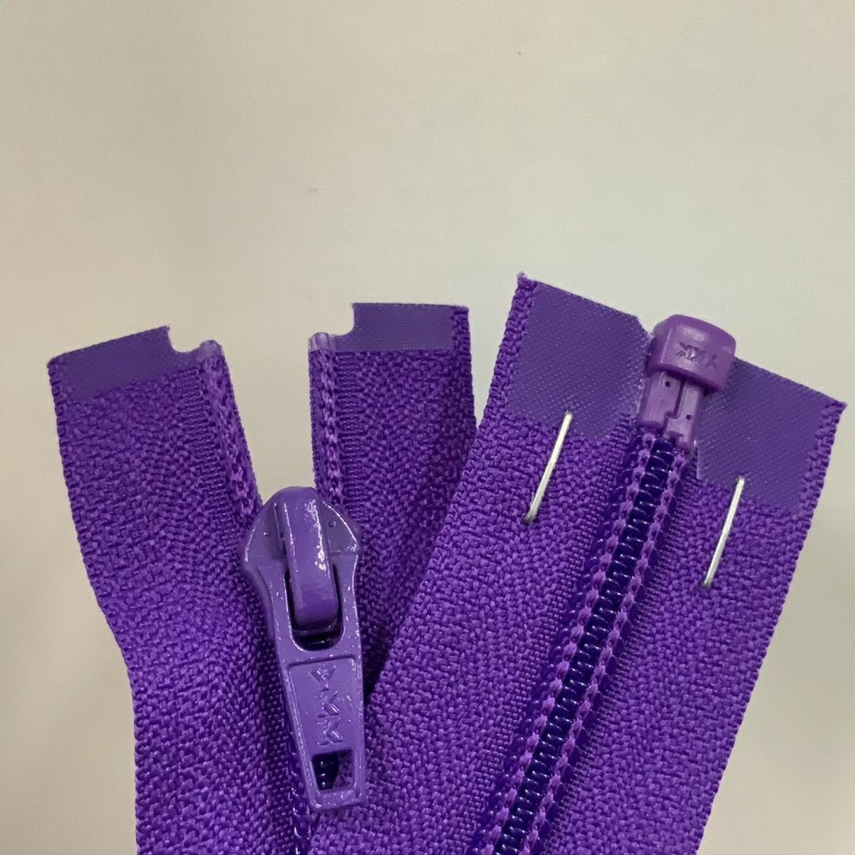 YKK Nylon Open End Zip Purple (218) - 71cm 28inch