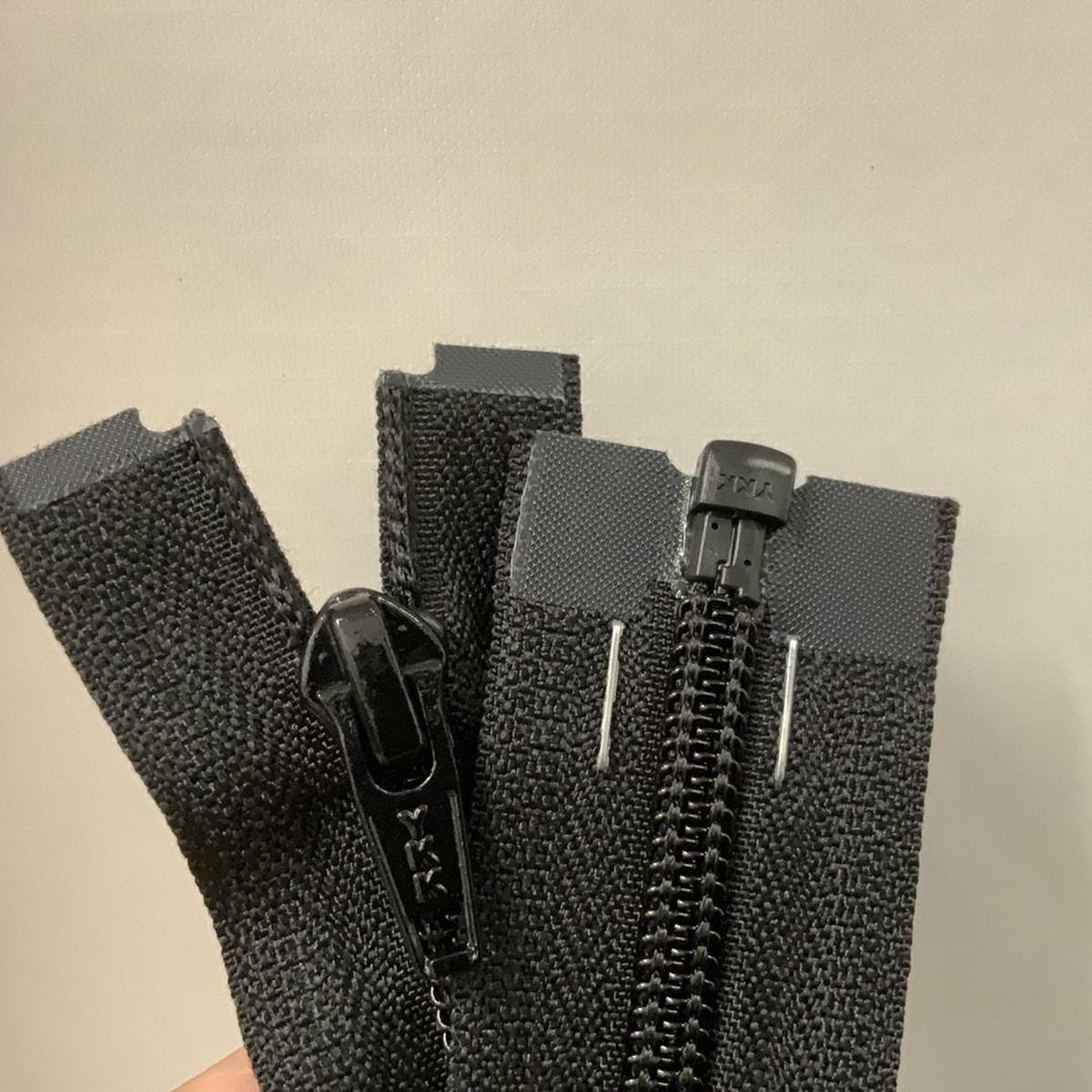 YKK Nylon Open End Zip Black (580) (Various Lengths) - 61cm 24inch