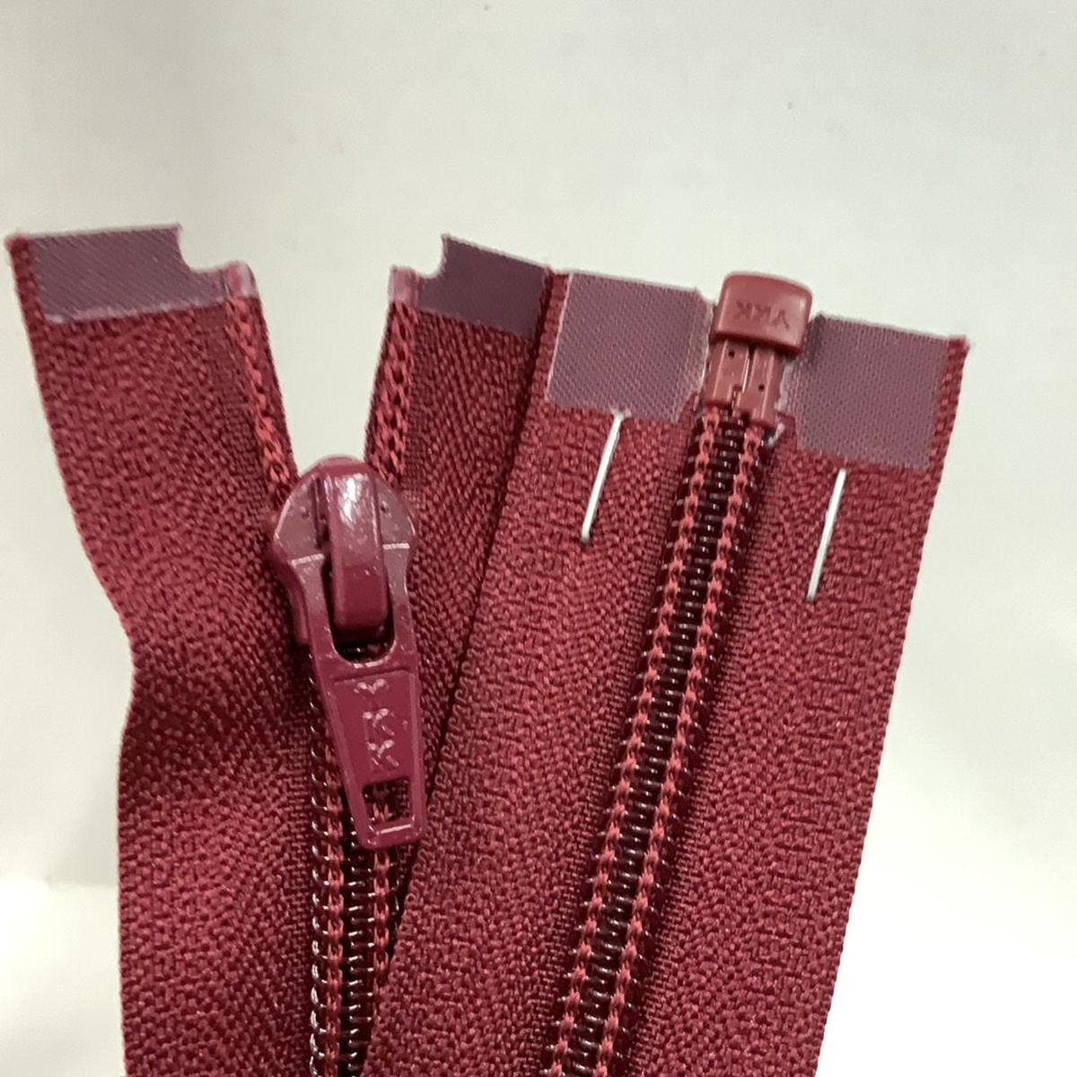 YKK Nylon Open End Zip Dark Wine (527) - 25cm 10inch