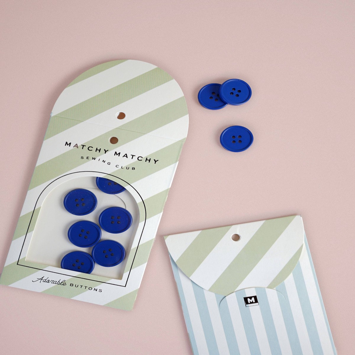 Retro Buttons | Cobalt | 7/8in | 6ct