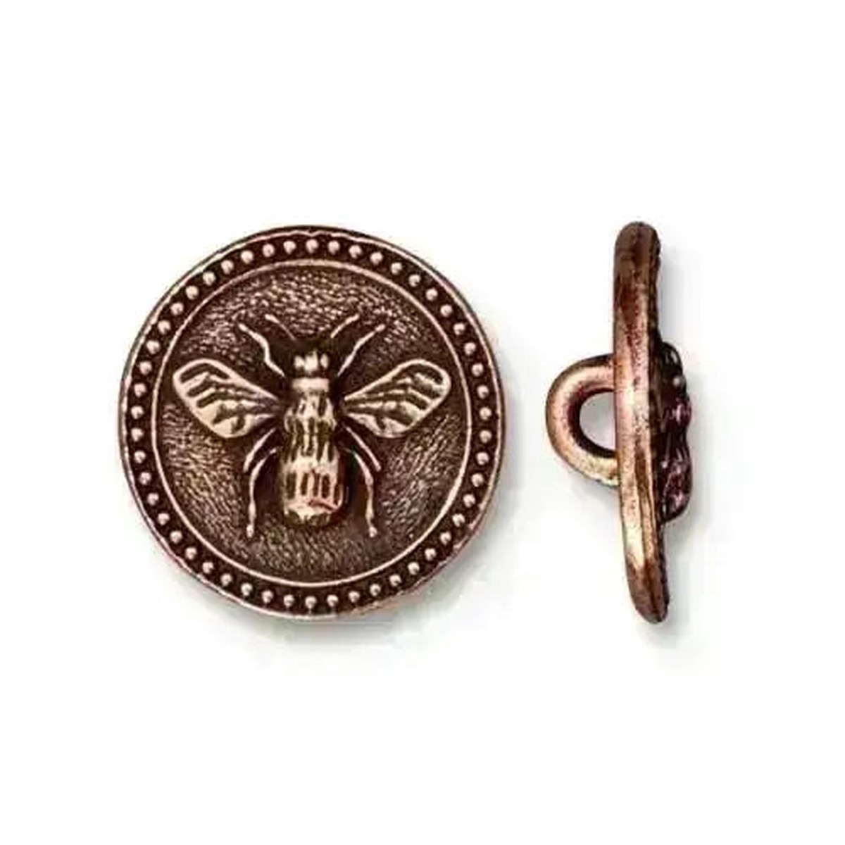 TierraCast Bee Buttons, 15mm, 3 Finishes