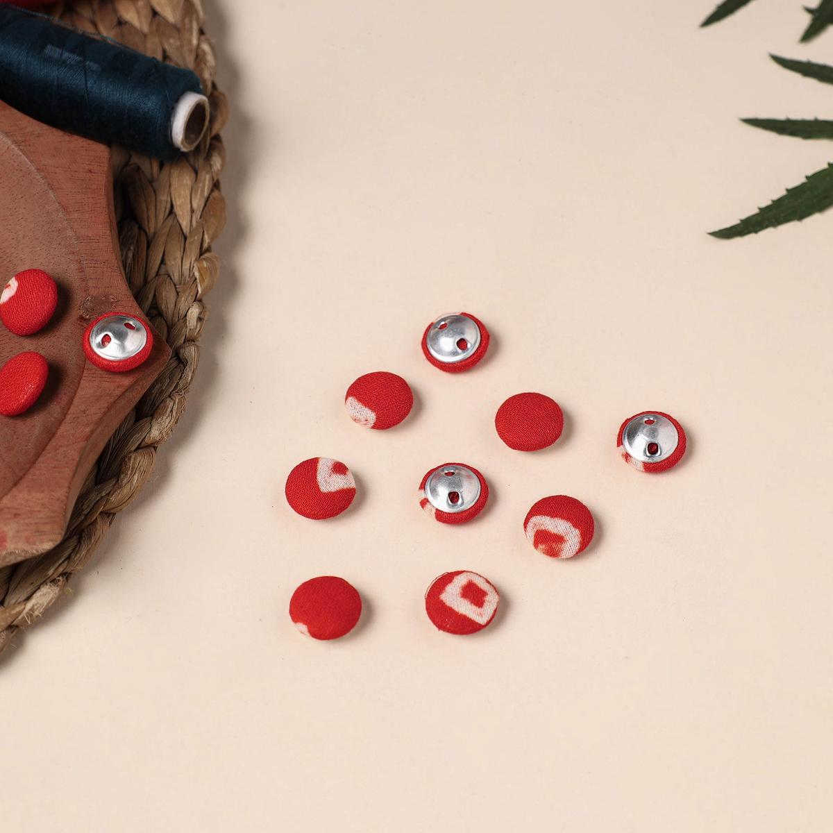 1.5cm Handmade Fabric Button Small (Set Of 12) 141