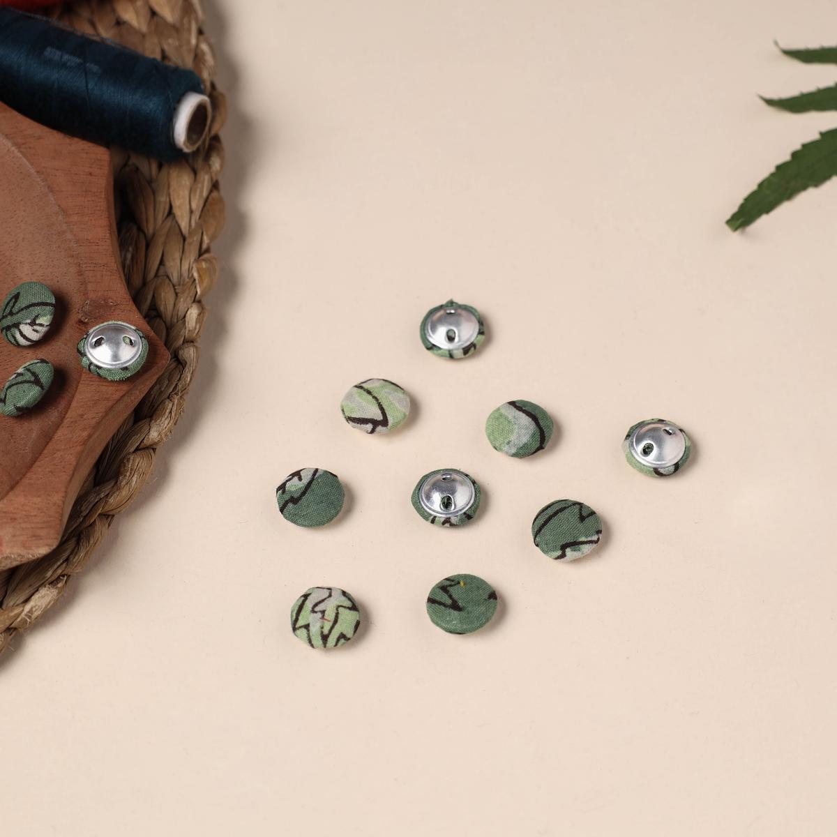 1.5cm Handmade Fabric Button Small (Set Of 12) 72