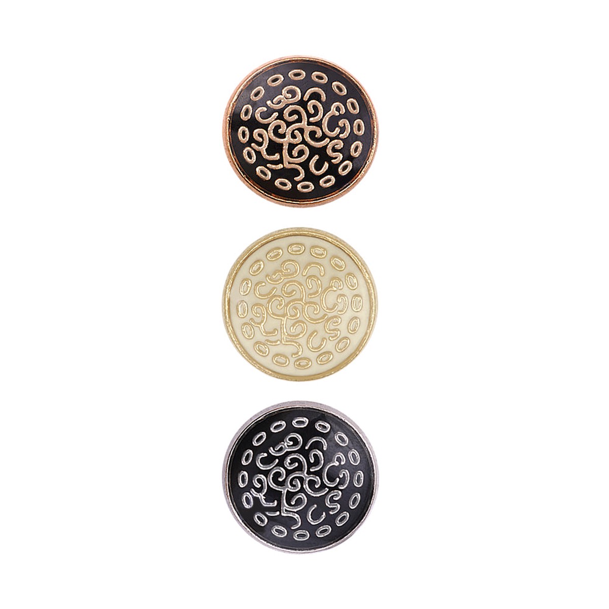 Designer Round Shape Lamination Kurta Metal Buttons