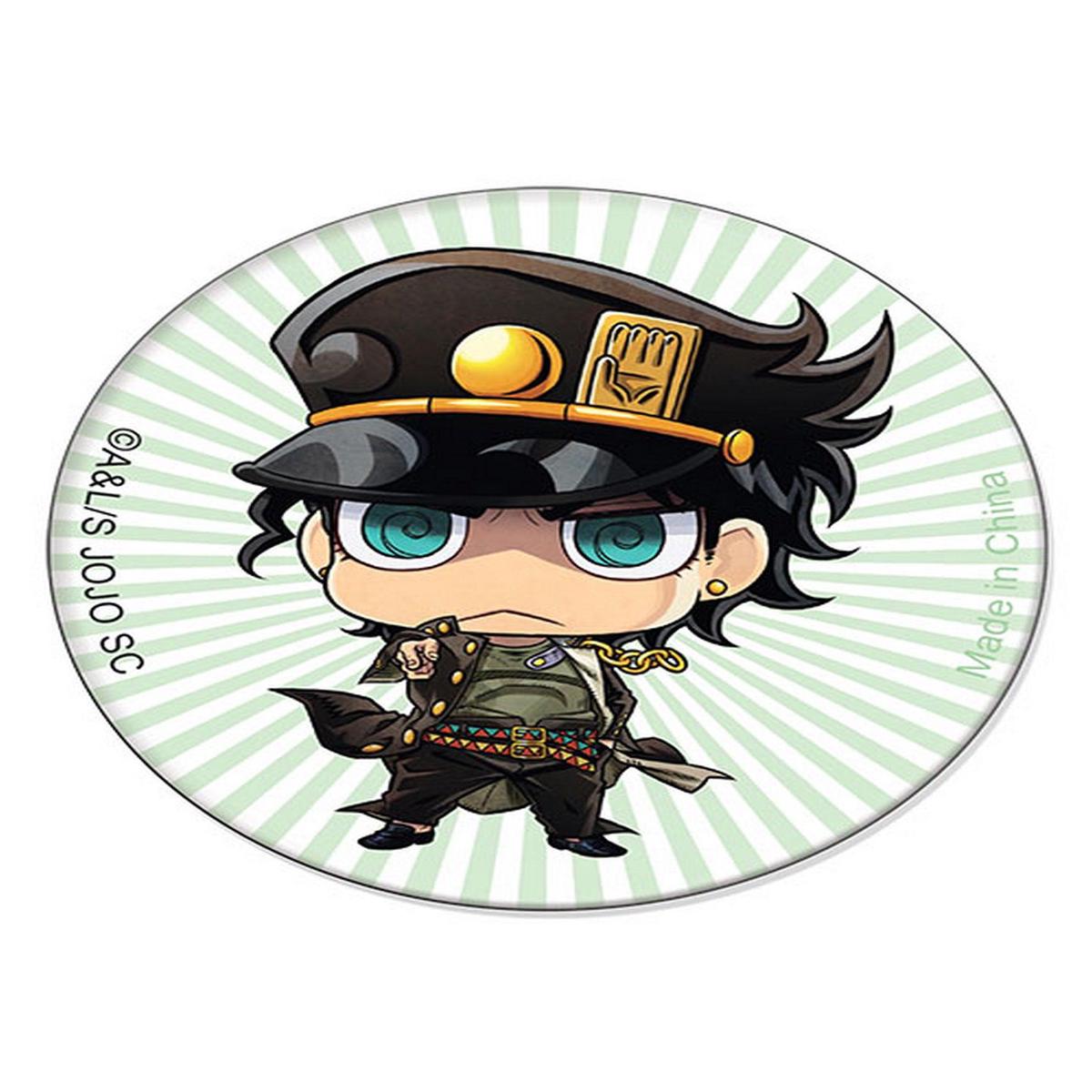 Jojo's Bizarre Adventure - Jonathan Joestar Green Stripe Background Button