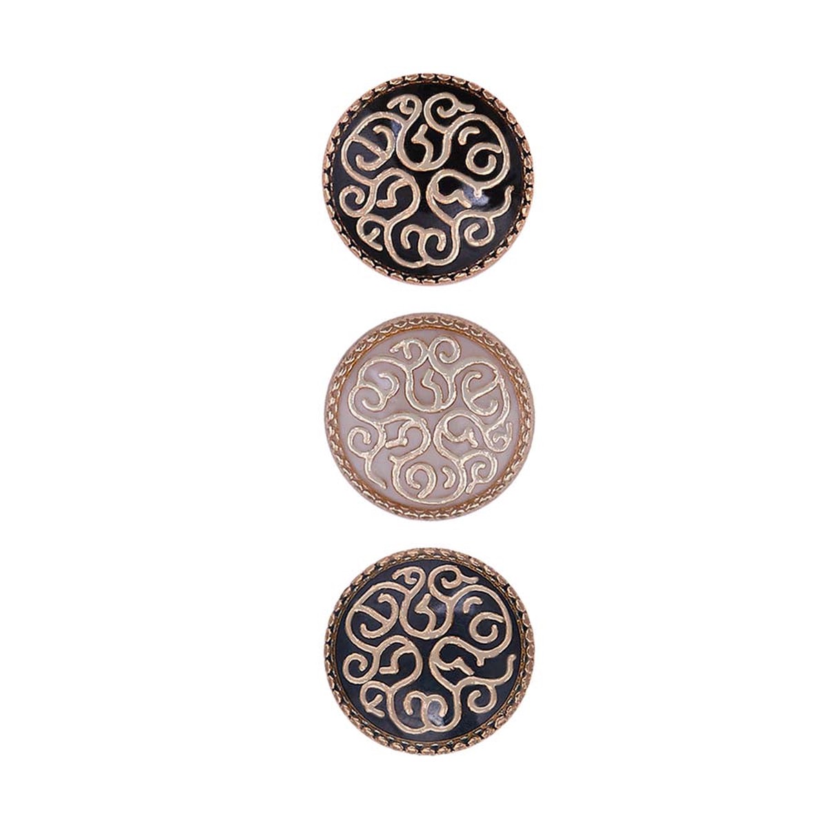 Round Shape Designer Lamination Kurta Metal Buttons