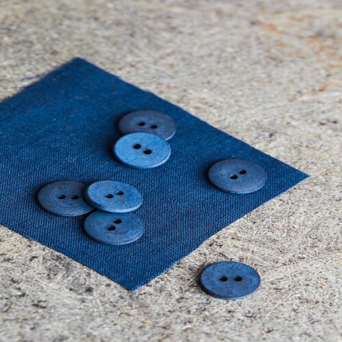 Curb Cotton Button - European Import - Oeko-Tex - Mind The Maker - 11mm (Various Colors) - Ocean