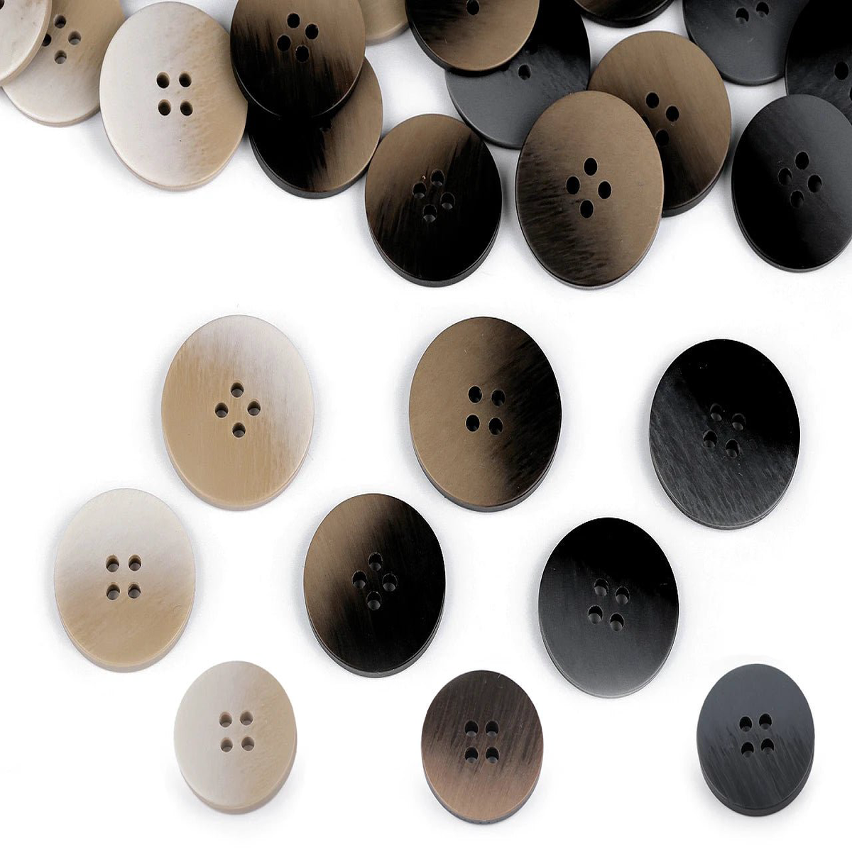 Buttons with Ombre Effect, Elegant Color Gradient Design 21 mm-28 mm