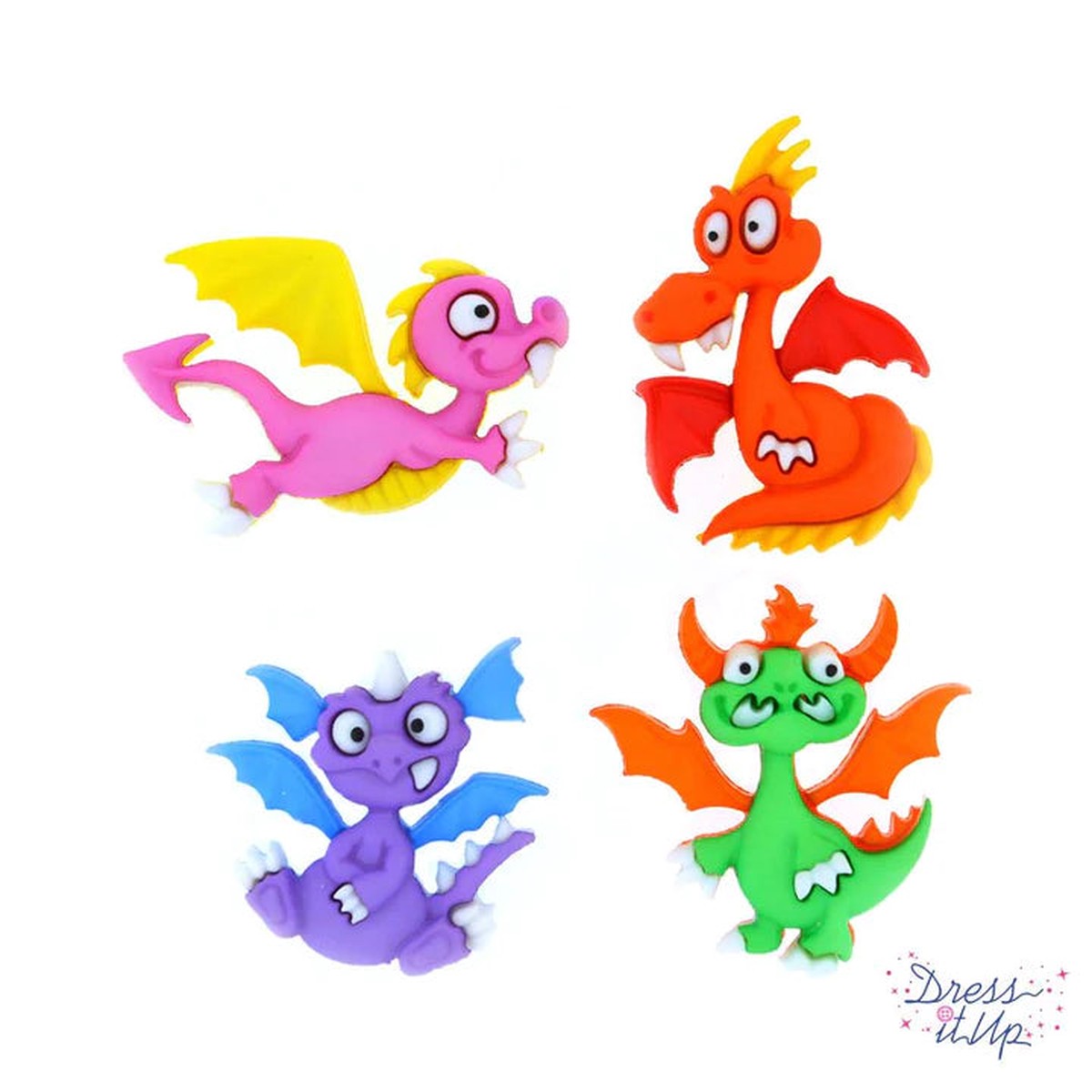 Dress It Up Creative Button Collection, Dragon Tale - 8299