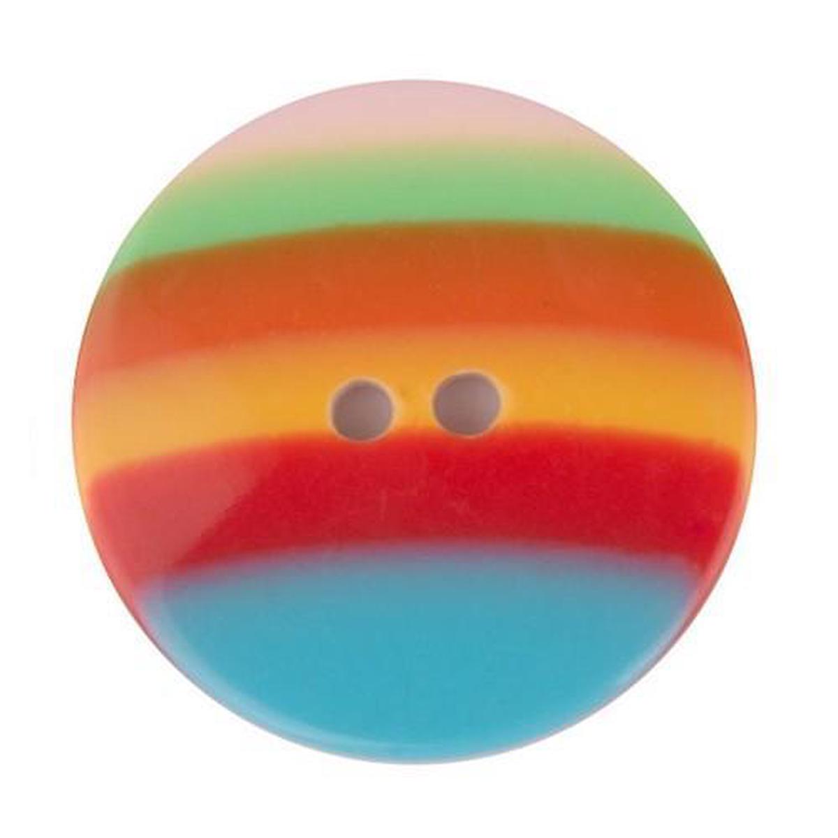 Italian Buttons Rainbow Stripe Button