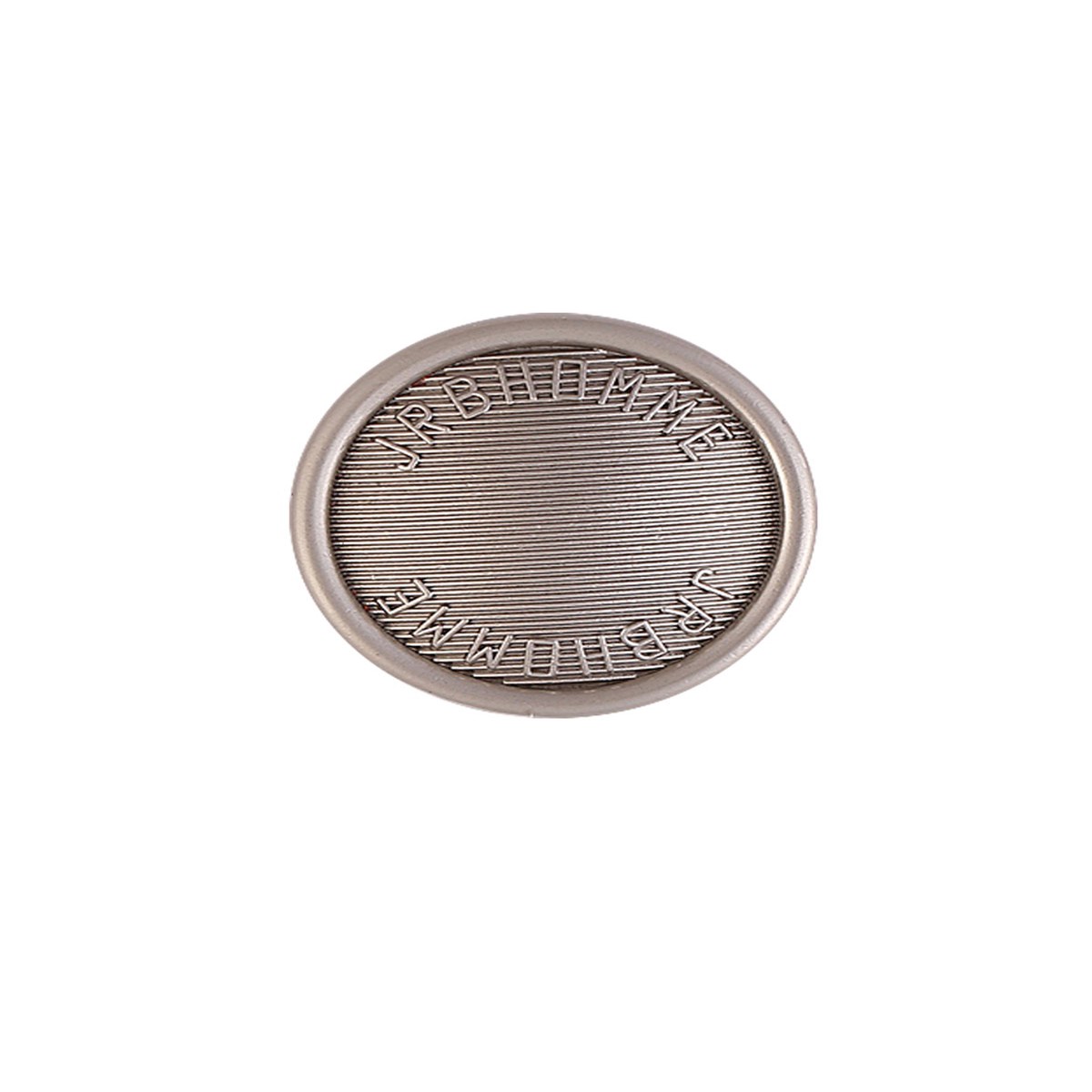 Matte Silver Rounded Rim Western Style Coat Button