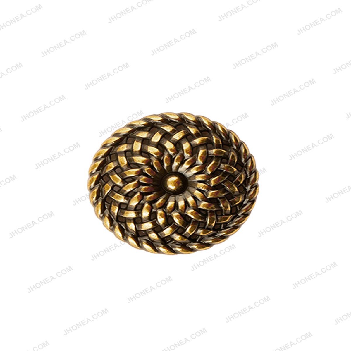 Traditional Mandala Design Antique Gold Metal Buttons