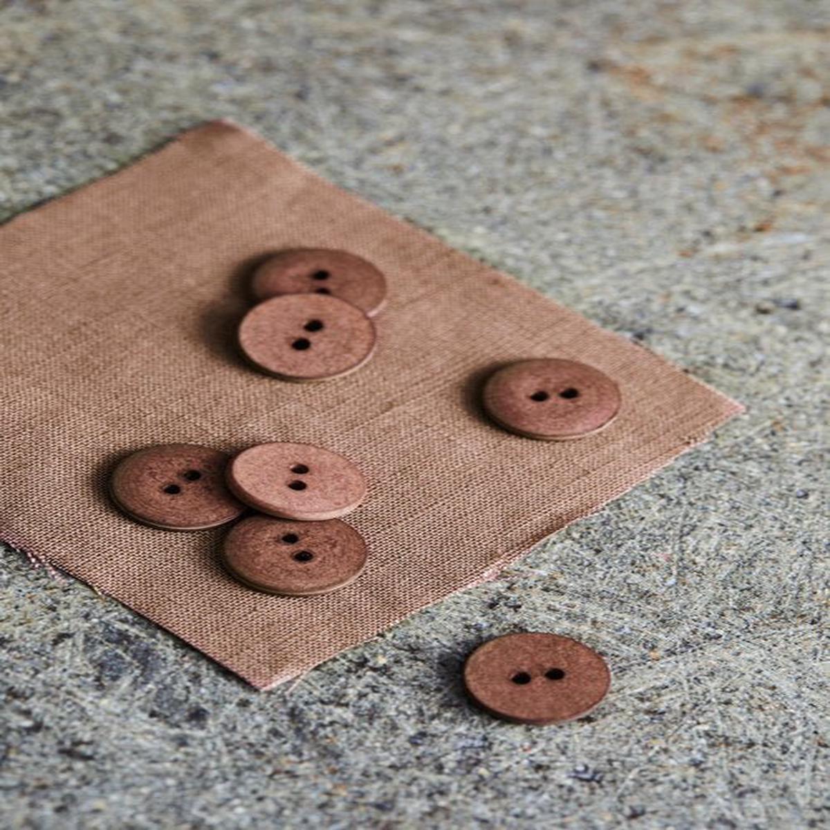 Curb Cotton Button - European Import - Oeko-Tex - Mind The Maker - 11mm (Various Colors) - Old Rose