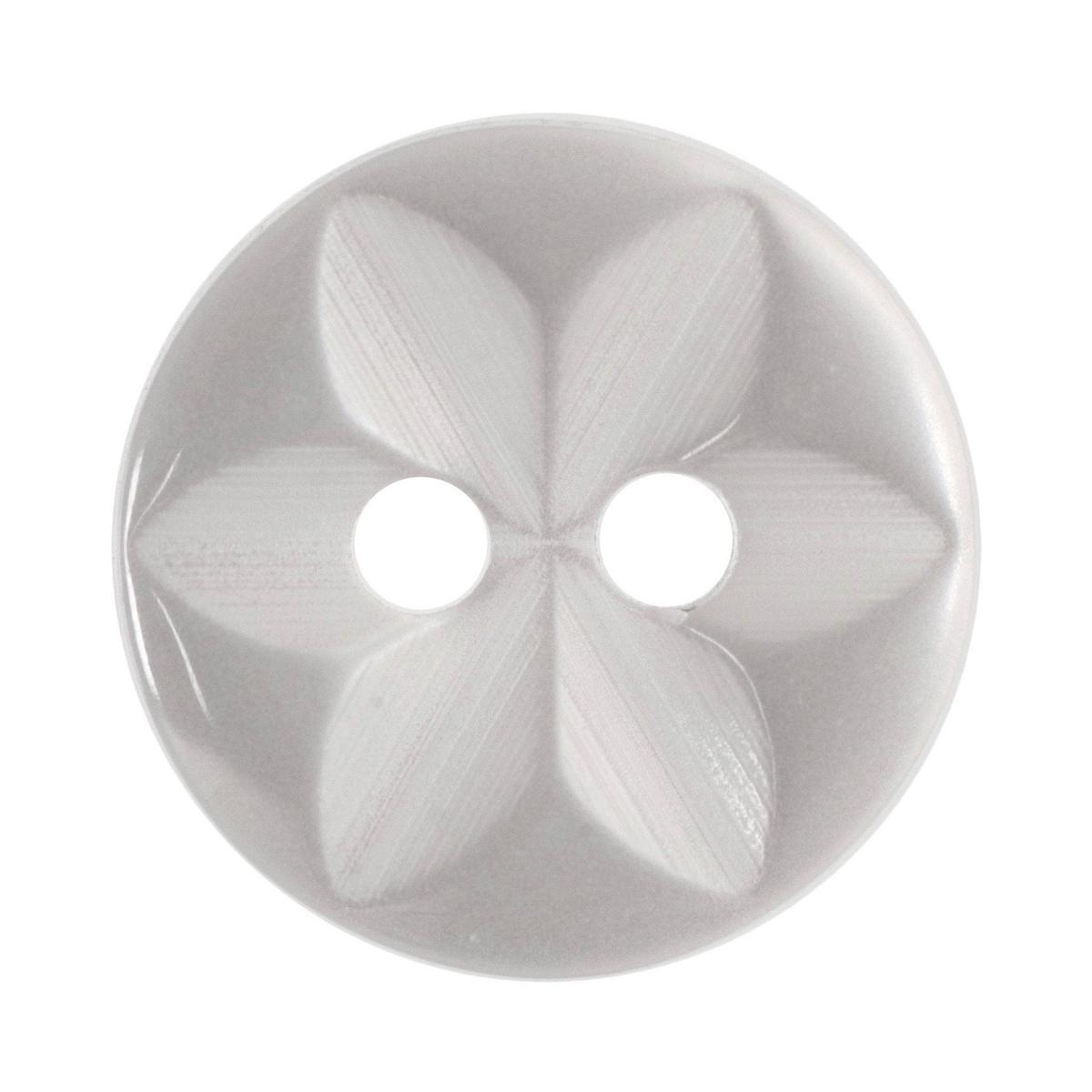 White Flower Pattern Buttons