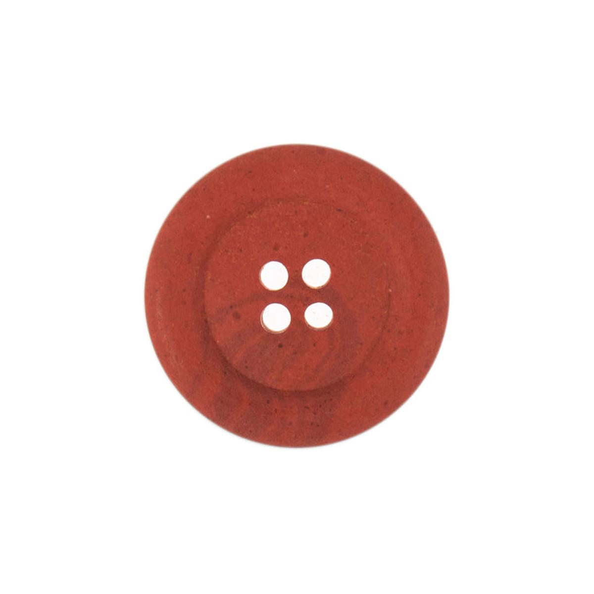 Button: Eco-Conscious: Hemp: 4 Hole: 15mm: Red