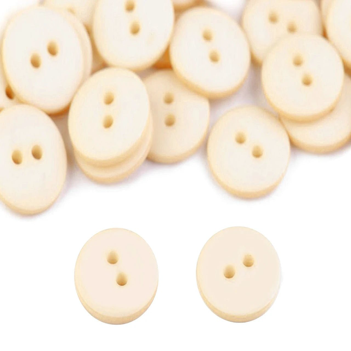 Plastic buttons 15 mm-cream-colored
