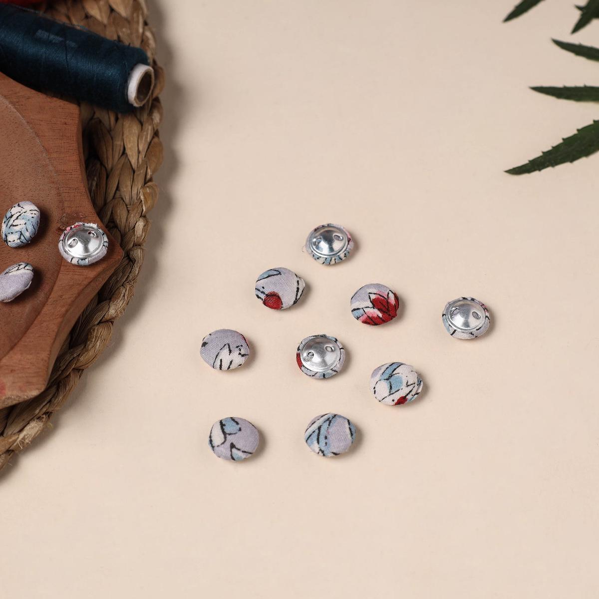 1.5cm Handmade Fabric Button Small (Set Of 12) 112