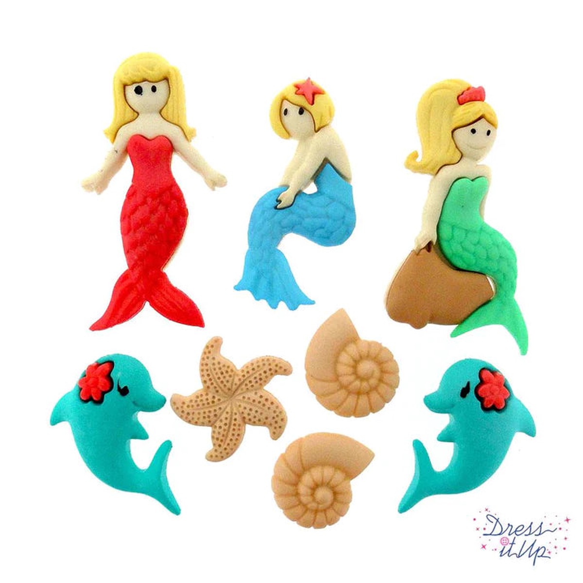 Dress It Up Creative Button Collection, Splish Splash - 6556