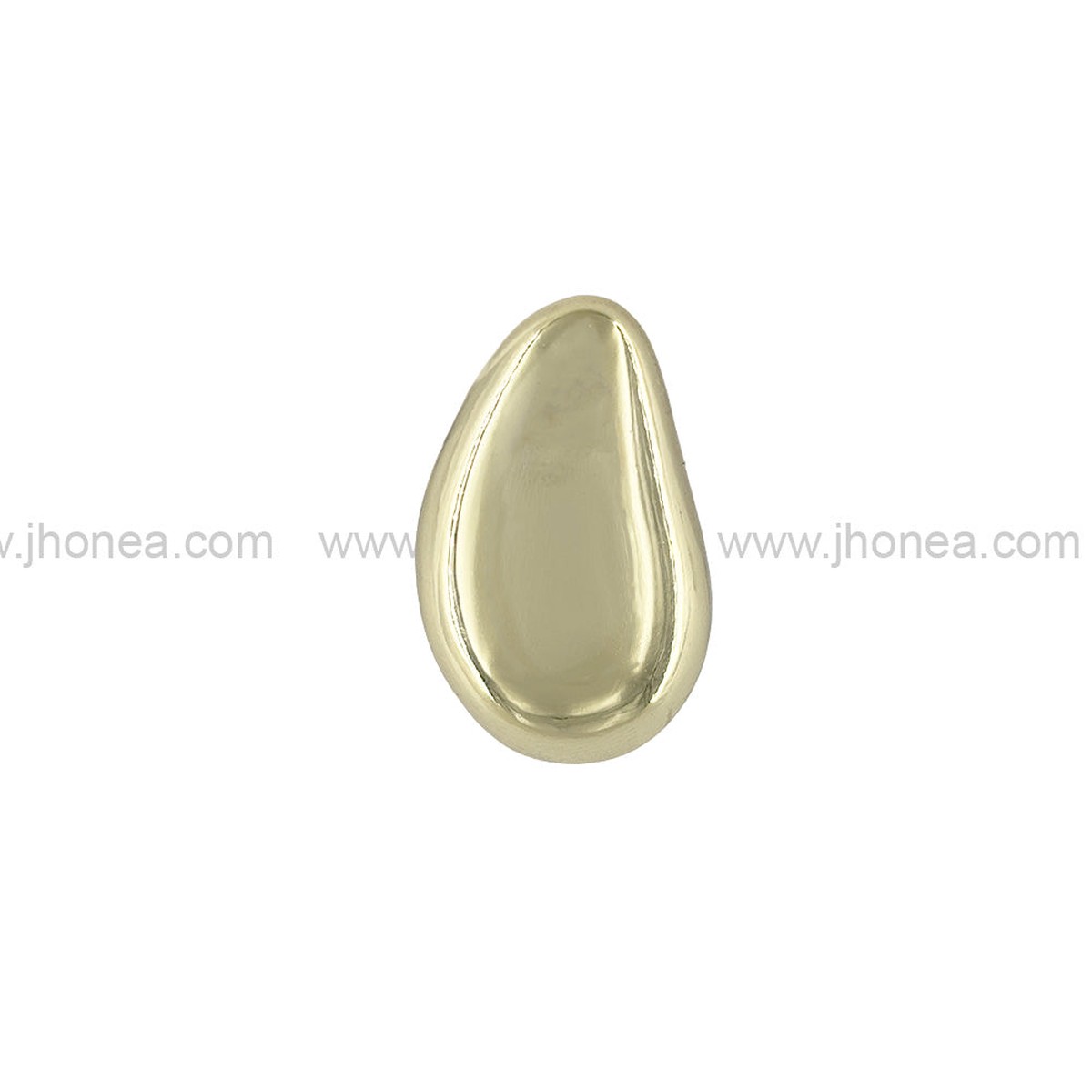 Elegant Smooth Bean-Shaped Shiny Metal Loop Buttons