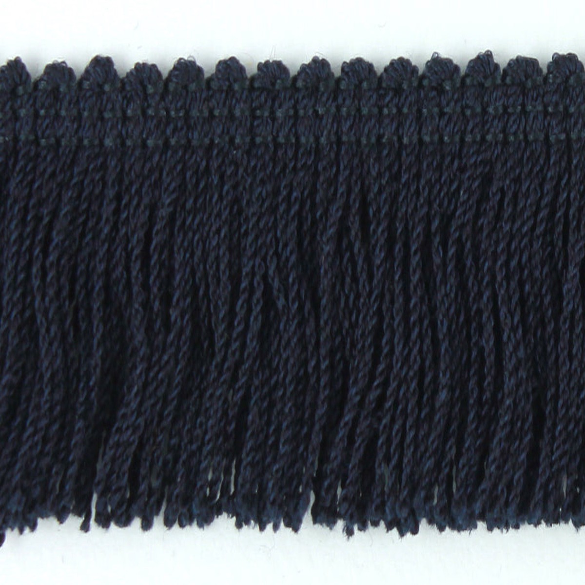 1 1/2" Deepest Midnight Blue Wool Fringed Trim