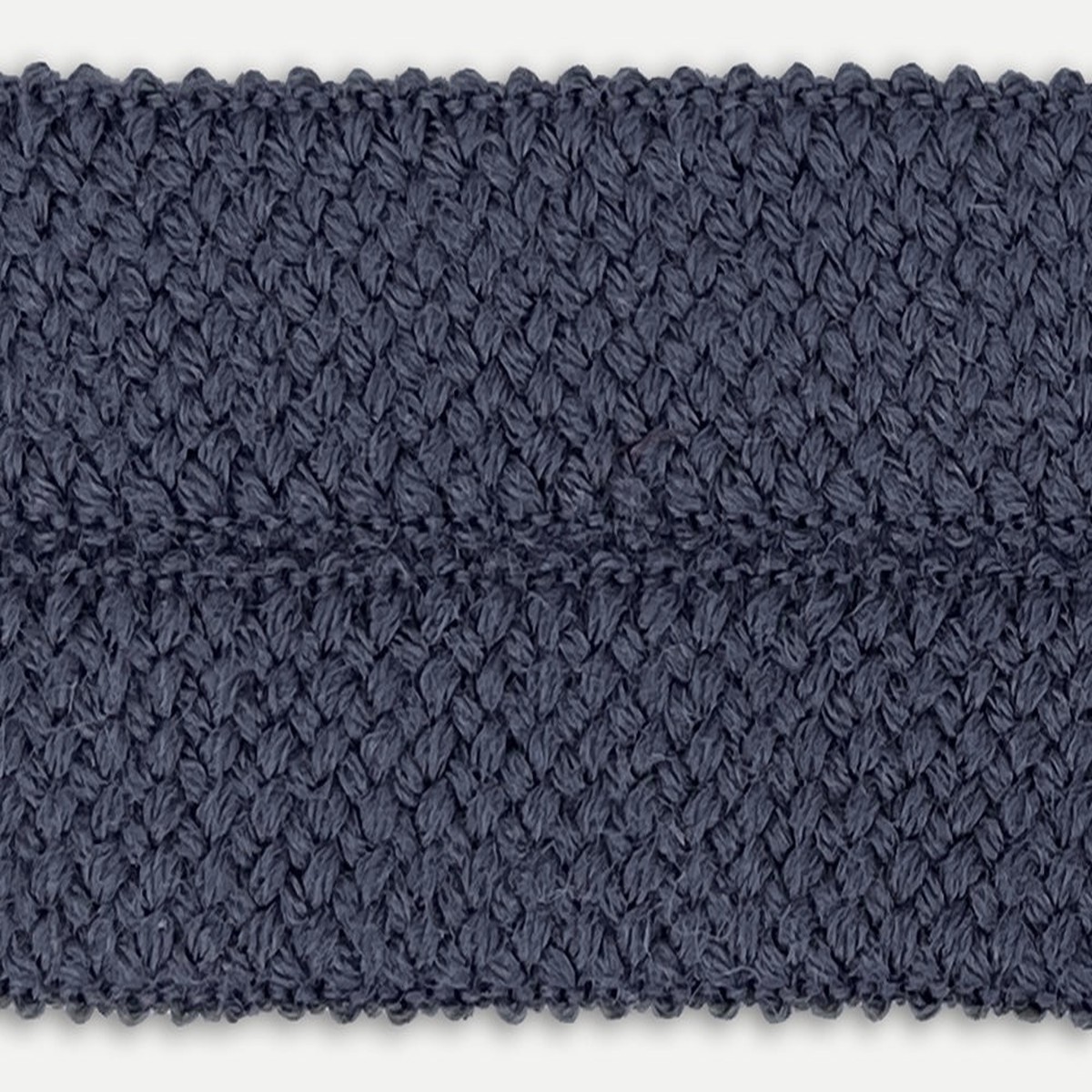 1 1/4" Charcoal Grey Textured Fold-Over Wool Trim (Made in Japan)