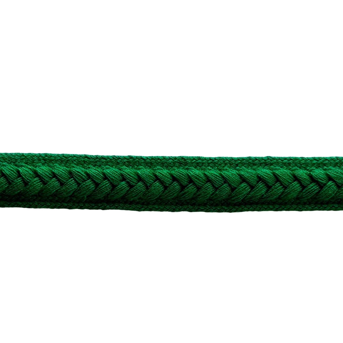 1/2" Emerald Green Cotton Braided Trim (Made in France)
