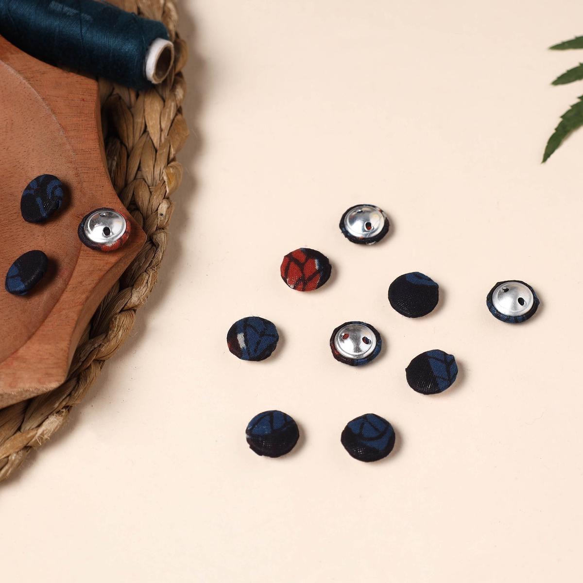 1.5cm Handmade Fabric Button Small (Set Of 12) 165