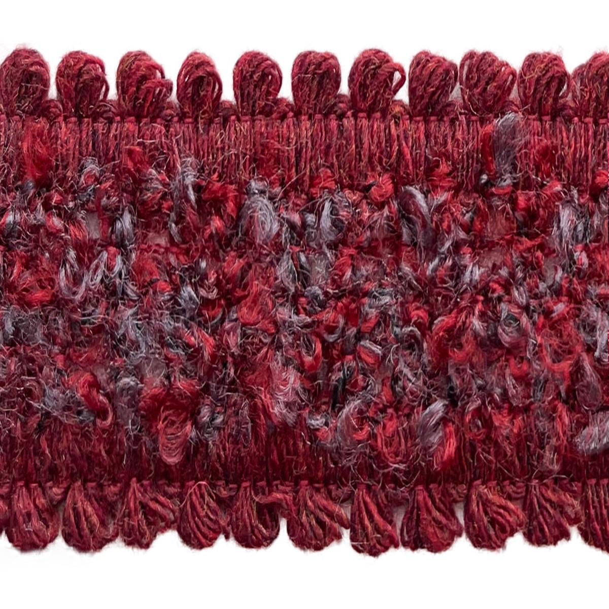 2" Berried Italian Plum Wool Blend Boucl Trim (Made in France)