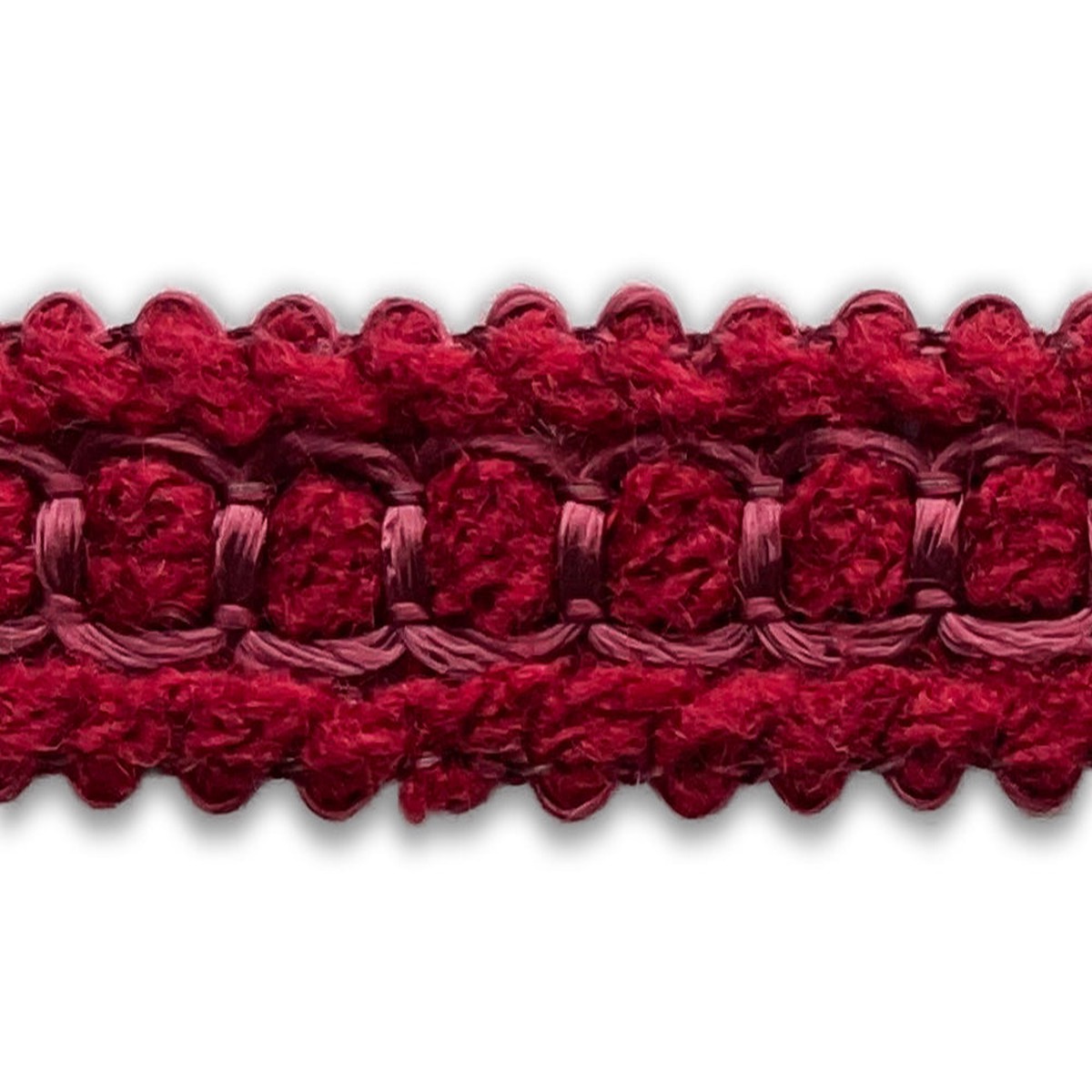 3/4" Carmine & Berry Boucl Braided Trim (Made in France)