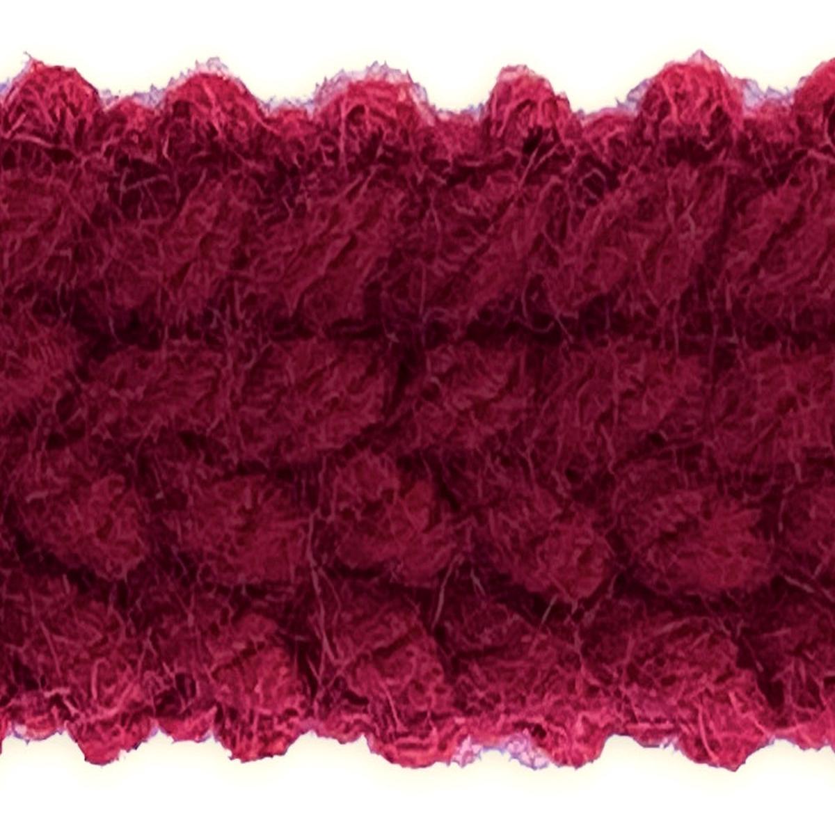 7/8" Garnet Wine Textured Braided Trim (Made in Japan)