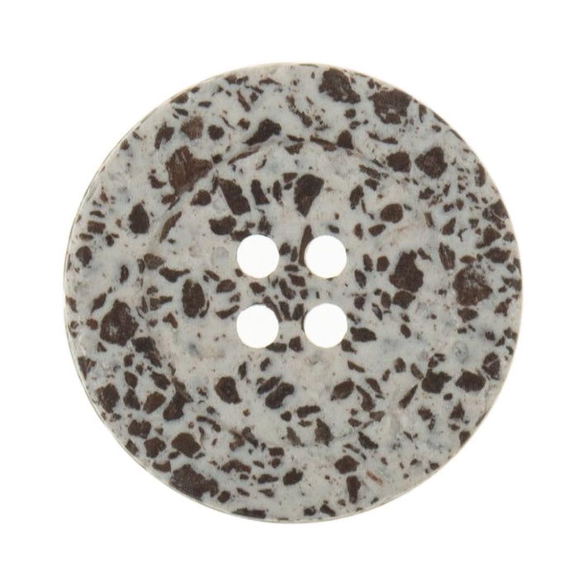 Button: Eco-Conscious: Macadamia: Rimmed: 4 Hole: 23mm: Natural