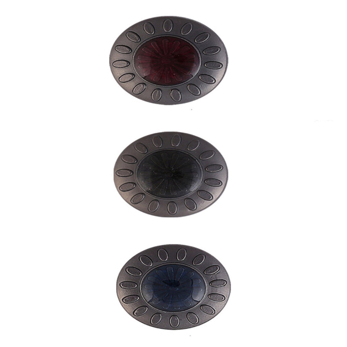 Classic Style Round Shape Gunmetal Tone Metal Button For Clothing