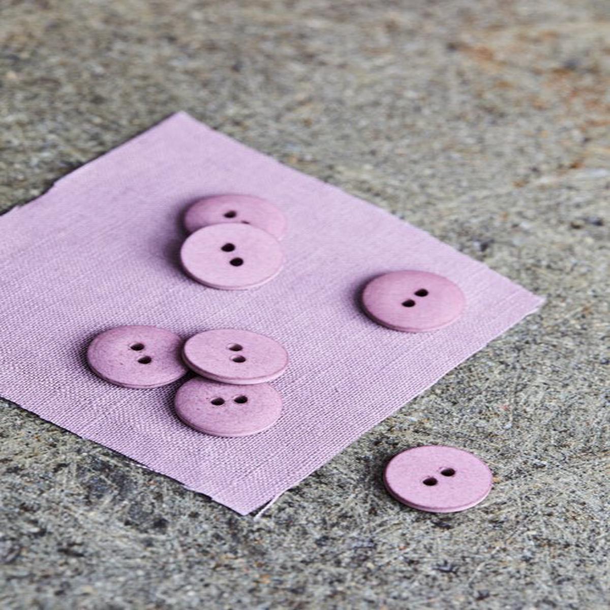 Curb Cotton Button - European Import - Oeko-Tex - Mind The Maker - 11mm (Various Colors) - Lilac
