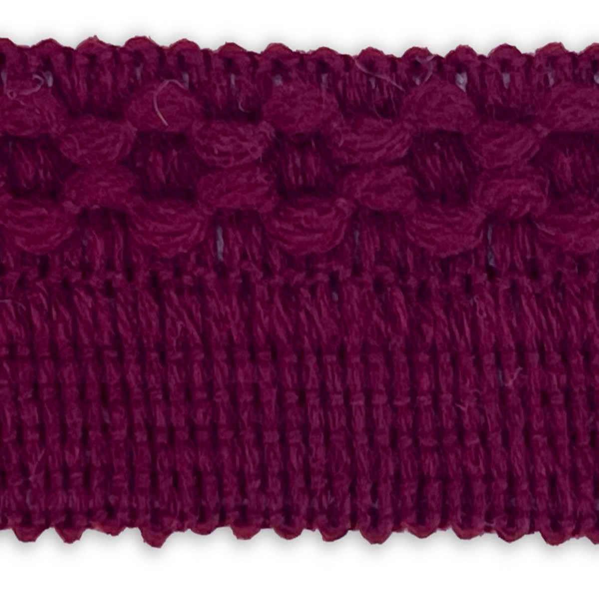 1 1/4" Burgundy Wine Wool Gimp Trim (Made in France)
