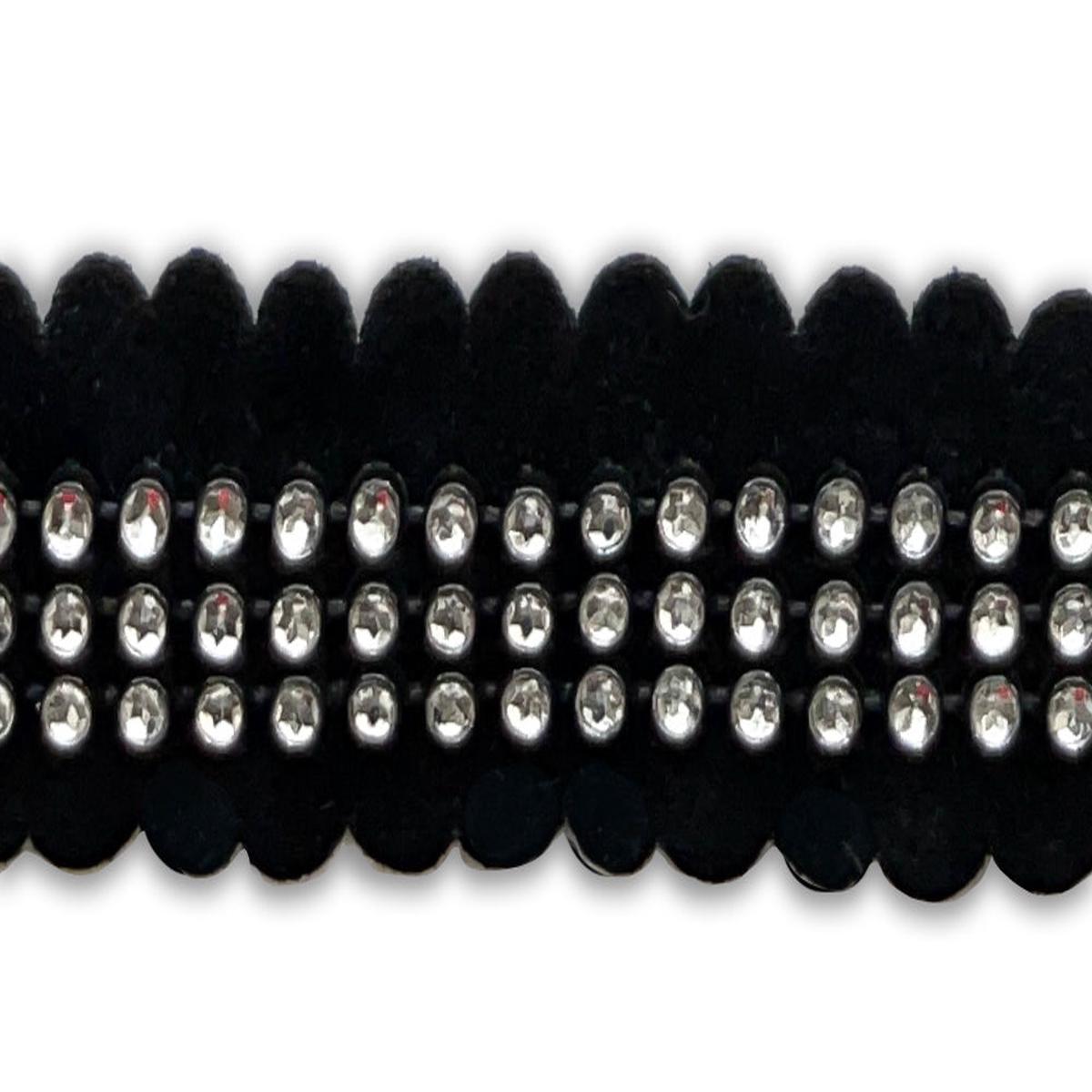 1 1/4" Sparkling Meandering Scallops Trim (Made in France)