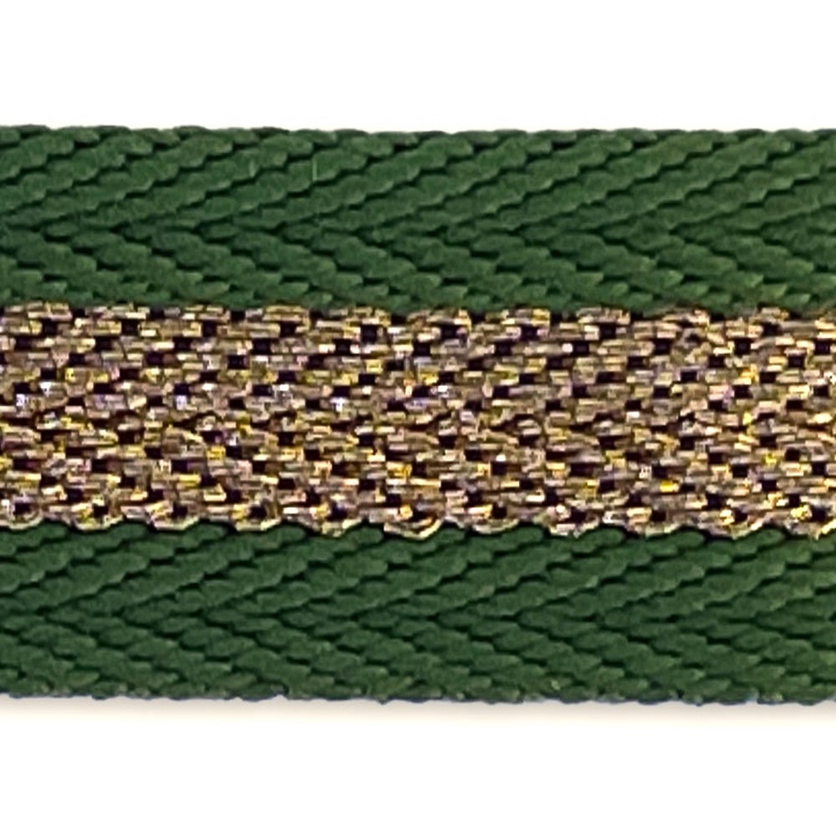 1/2" Basil & Metallic Antique Gold Trim (Made in France)