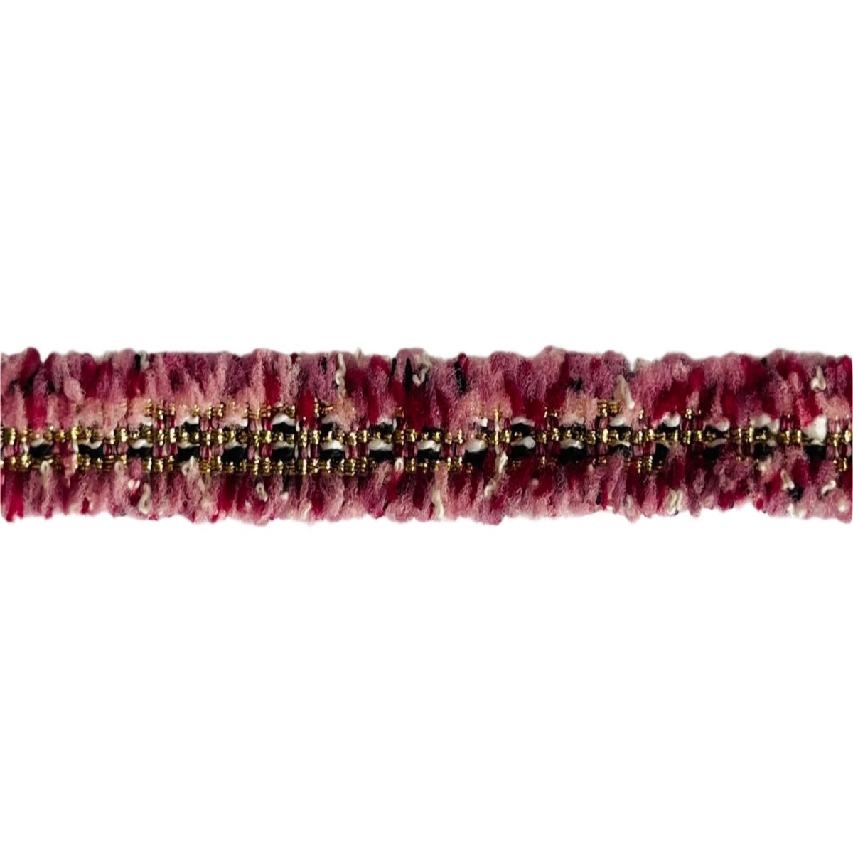 1/2" Mauve & Metallic Gold Trim (Made in France)