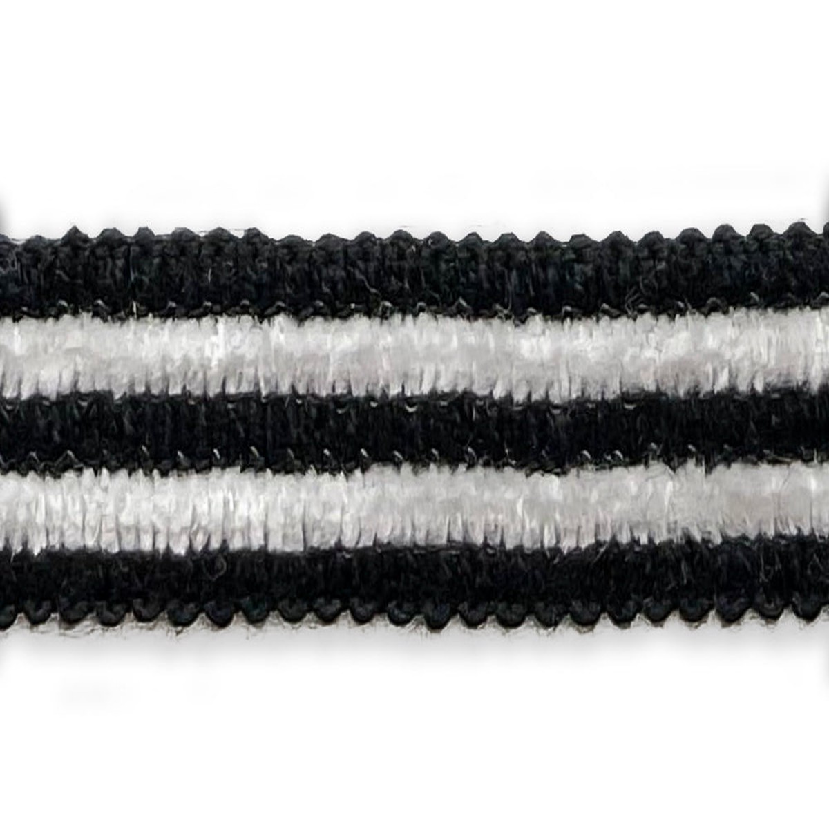 3/4" Plush Ermine & Onyx Chenille Trim (Made in France)
